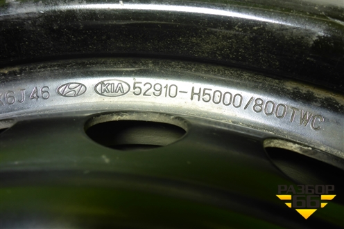 Диск колёсный штампованный  R15 EJ6 4х100 ET46 Ц.О.54,1 (52910H5000) для Kia Rio с 2017г (Рио 4)