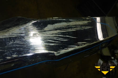 Накладка переднего бампера нижняя (AMG хром) (A1668807825) для Mercedes Benz GLS-Klass X166 с 2015г (ГЛС)