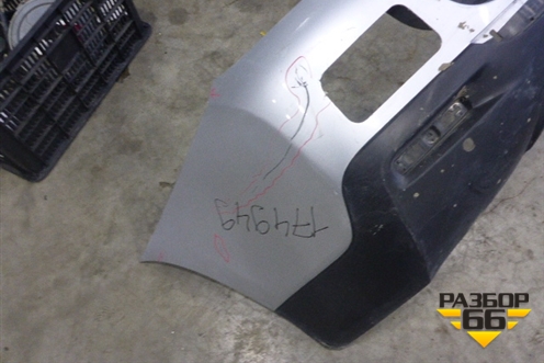 Бампер задний (под парктроник) (5215948170) для Toyota Highlander с 2007-2013г (Хайлендер)