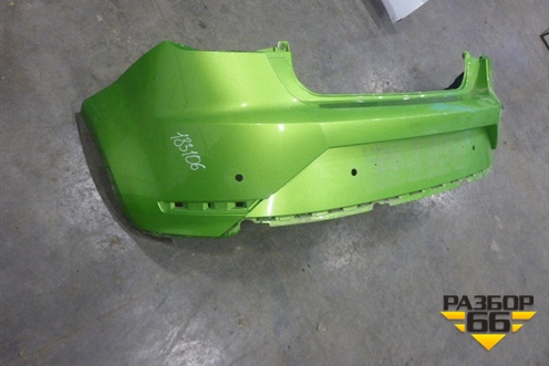 Бампер задний (после 2012г 3 х дверный кузов под парктроник) для Seat Ibiza с 2008-2017г (Ибица)