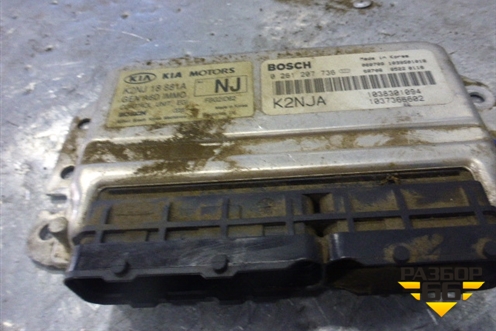Блок управления двигателем (K2NJ18881A) для Kia Spectra с 2001г (Спектра)