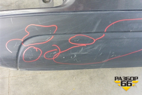 Бампер задний (до 2015г не под накладку) (5410C161ZZ) для Mitsubishi Outlander с 2012-2024г (Аутлендер)