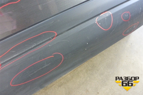 Бампер задний (до 2015г не под накладку) (5410C161ZZ) для Mitsubishi Outlander с 2012-2024г (Аутлендер)