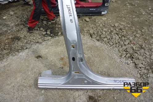 Порог со стойкой правый (седан под накладку) для Mitsubishi Lancer-X с 2007г (Лансер)