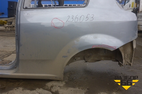 Крыло заднее левое (3х дверный кузов) для Fiat Grande Punto с 2005г (Гранде Пунто)