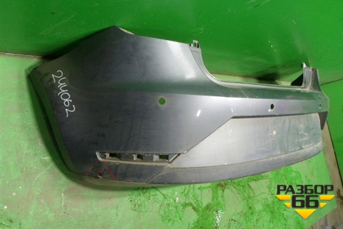 Бампер задний (после 2012г 3х дверный кузов под парктроник с юбкой) для Seat Ibiza с 2008-2017г (Ибица)