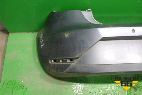 Бампер задний (после 2012г 3х дверный кузов под парктроник с юбкой) для Seat Ibiza с 2008-2017г (Ибица)