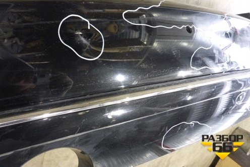 Бампер задний (под парктроник с юбкой) для Audi A8 с 2009-2017г (А8)