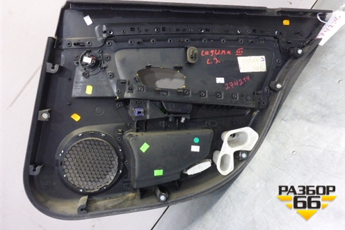 Обшивка двери задней левой под электрику (лифтбэк) для Renault Laguna-3 с 2009г (Лагуна)