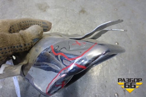 Насадка на глушитель (после 2013г правая) (31323969) для Volvo XC60 с 2008-2017г (ХС60)