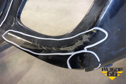 Бампер задний (верхняя часть после 2012г под парктроник) для Kia Sorento II с 2009-2021г (Соренто 2)