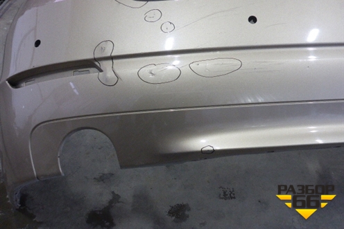 Бампер задний (до 2013г седан под парктроник и две трубы) (15857711) для BMW 5-серия F10/F11 с 2009-2016г