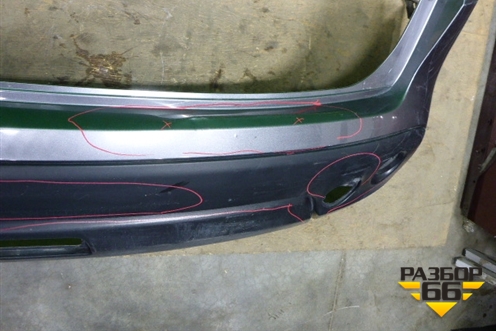 Бампер задний (85022JD00H) для Nissan Qashqai (J10E) с 2006-2013г (Кашкай)