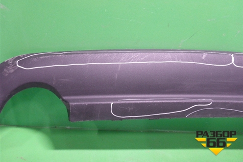 Юбка заднего бампера (До 2013г AMG) (A2078853725) для Mercedes Benz E-Klass C207 (купе) с 2009г (Е Купе)