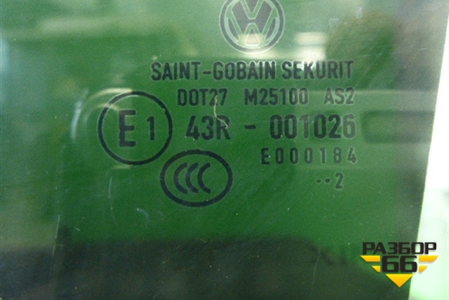 Стекло двери задней левой (2012г) (3C8845206) для Volkswagen Passat-CC с 2008г (Пассат ЦЦ)