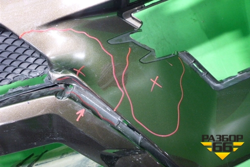 Бампер передний (без юбки AMG под парктроник и омыватели) (A1668803140) для Mercedes Benz ML-Klass W166 c 2011г (МЛ)