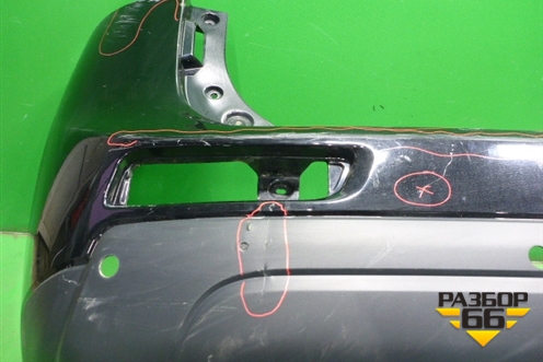 Бампер задний (до 2015г под парктроники не под накладку) (6410C889ZZ) для Mitsubishi Outlander с 2012-2024г (Аутлендер)