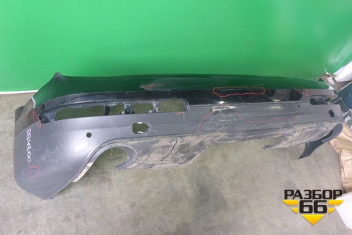 Бампер задний (после 2009г под парктроник) (4L0807511B) для Audi Q7 c 2005-2015г (Ку 7)