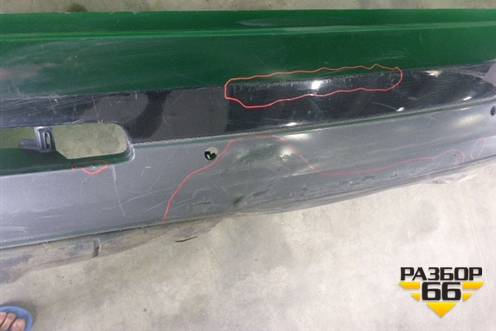 Бампер задний (после 2009г под парктроник) (4L0807511B) для Audi Q7 c 2005-2015г (Ку 7)