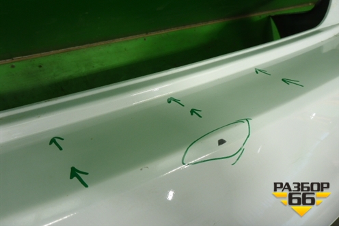 Бампер задний (седан под парктроник) (96696013) для Chevrolet Aveo (Т300) с 2011г (Авео Т300)