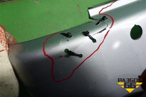 Бампер задний (под парктроник) (5215926340) для Toyota Hi Ace с 2005г (Хайс)