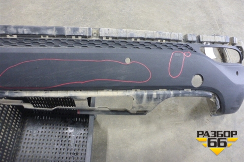 Бампер задний нижняя часть (до 2015 под парктроник) (866122W000) для Hyundai Santa Fe с 2012-2018г (Санта Фе)