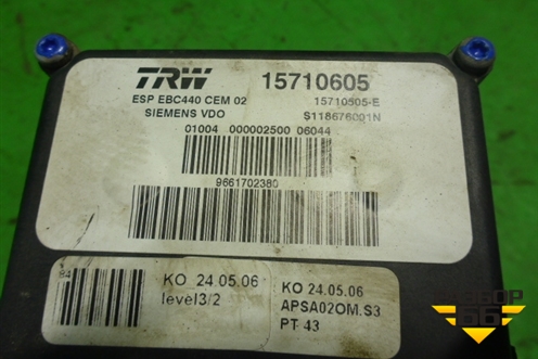 Блок ABS (9661702380) для Peugeot 407 с 2004г