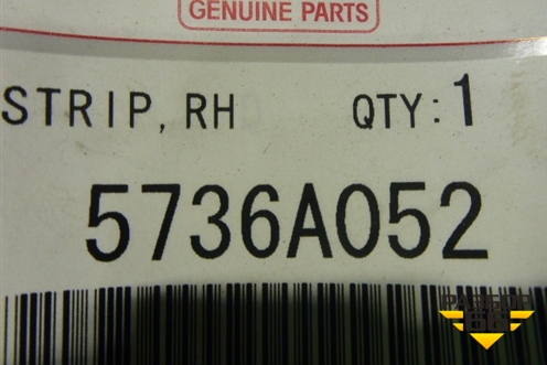 Уплотнитель стекла двери задней правой (форточки новый) (5736A052) для Mitsubishi Pajero/Montero с 2007г (Паджеро 4/Монтеро)