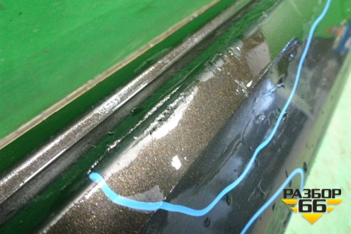 Накладка на порог наружная правая (877543N000) для Hyundai Equus с 2010г (Экус)