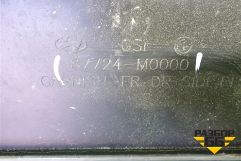 Накладка двери передней правой (87724M0000) для Hyundai Creta с 2016-2021г (Крета)