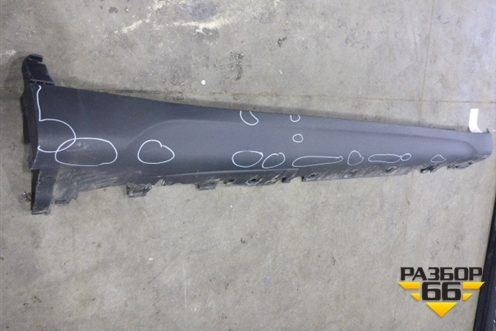 Накладка на порог наружная правая (51777319854) для BMW X6 F16 с 2014г (Х6 Ф16)