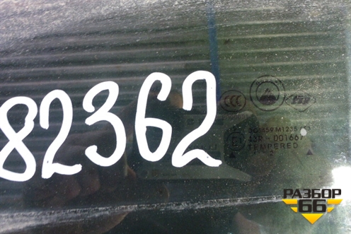 Стекло двери задней левой для Geely MK Cross с 2011-2016г (МК Кросс)