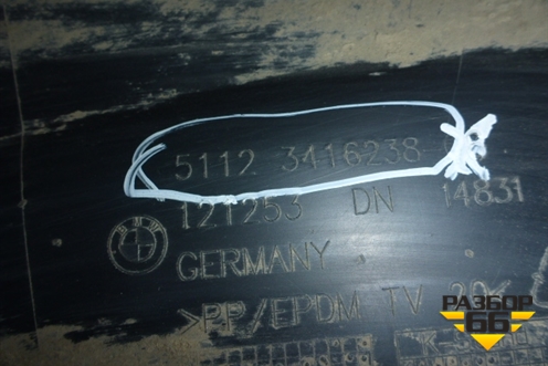 Накладка заднего бампера правая (после 2008г) (51123416238) для BMW X3 E83 с 2004-2010г (Х3 Е83)