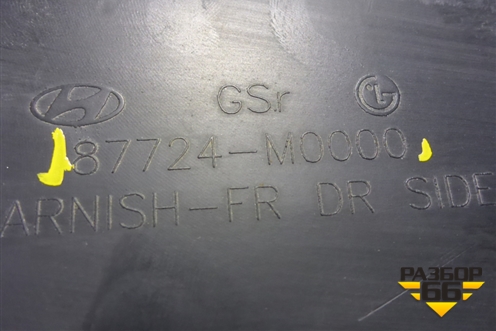 Накладка двери передней правой (87724M0000) для Hyundai Creta с 2016-2021г (Крета)