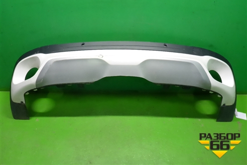 Бампер задний нижняя часть (в сборе с юбкой под парктроник) (51127360728) для BMW X6 F16 с 2014г (Х6 Ф16)