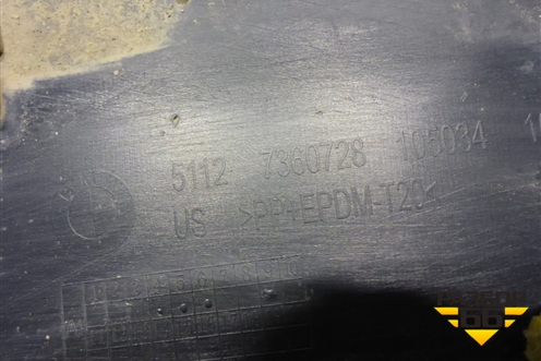 Бампер задний нижняя часть (в сборе с юбкой под парктроник) (51127360728) для BMW X6 F16 с 2014г (Х6 Ф16)