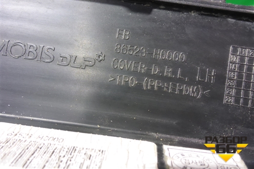 Накладка ПТФ левая (не под ДХО) (86523H0000) для Kia Rio с 2017г (Рио 4)