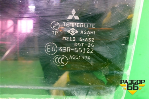 Стекло двери задней левой (седан) для Mitsubishi Lancer-9  с 2003-2008г (Лансер)