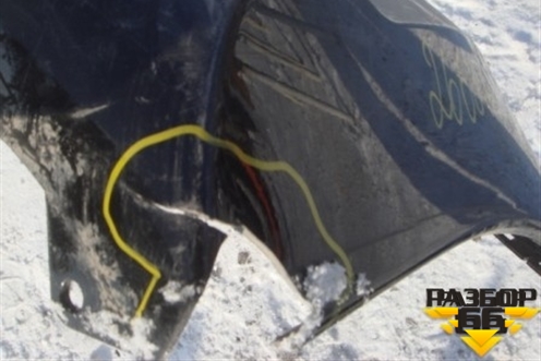 Бампер задний без накладки для Peugeot 207 с 2006-2015г