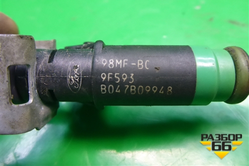 Форсунка инжекторная электрическая (1.4л FXJC) (98MFBC9F593) для Ford Fusion с 2002г (Фьюжн)