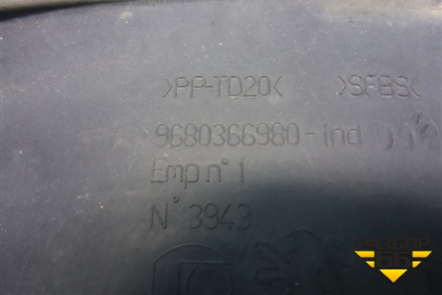 Молдинг лобового стекла левый нижний (9680366980) для Peugeot 408 с 2012г