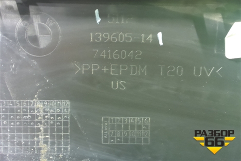 Накладка заднего бампера (под парктроник) (511213960514) для BMW X3 G01 с 2017г (Х3 Г01)