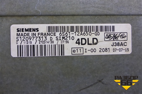 Блок управления двигателем (1.4л FXJA МКПП) (6S6112A650GD) для Ford Fusion с 2002г (Фьюжн)