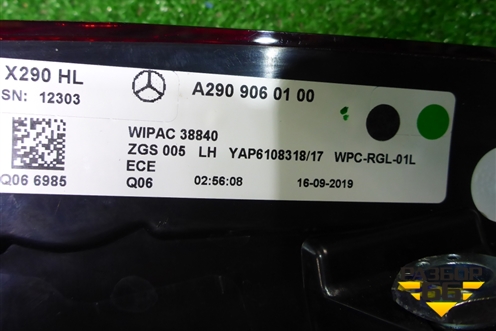 Фонарь задний левый (после 2018г LED) (A2909060100) для Mercedes Benz AMG GT C190 с 2015г (АМГ ГТ)