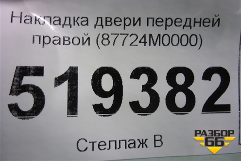 Накладка двери передней правой (87724M0000) для Hyundai Creta с 2016-2021г (Крета)