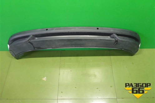 Юбка заднего бампера (под парктроник) (60U807521A) для Skoda Rapid с 2020г (Рапид)