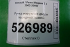 Ручка наружная двери передней правой для Renault Megane 2 с 2002-2009г (Меган)