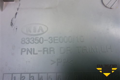 Обшивка двери задней левой под электрику (833503E000) для Kia Sorento I с 2002-2011г (Соренто 1)