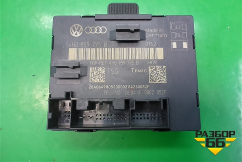 Блок комфорта (задней двери) (4H0959795B) для Volkswagen Touareg с 2010-2018г (Туарег)