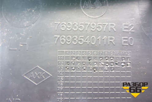 Обшивка стойки задняя верхняя левая (передняя) (769357957R) для Renault Duster I с 2010-2021г (Дастер)